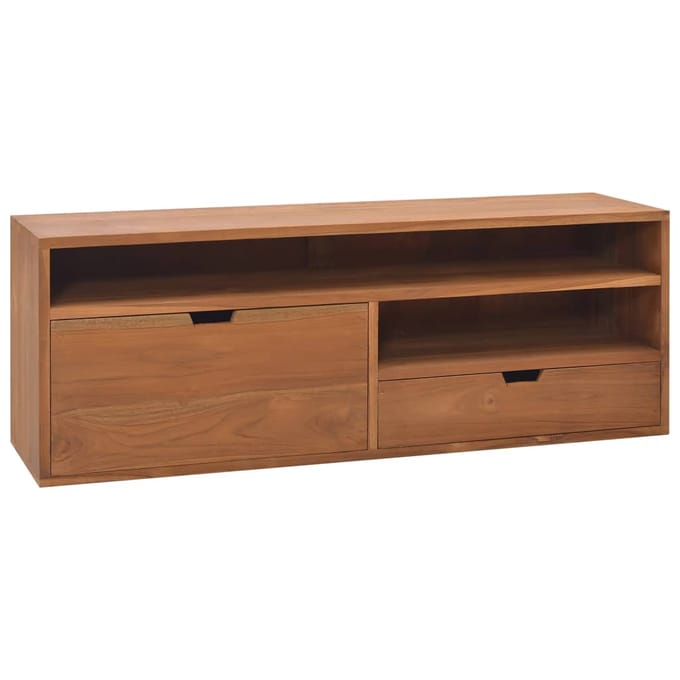 vidaXL - Tv-meubel - 110x30x40 - cm - massief - teakhout