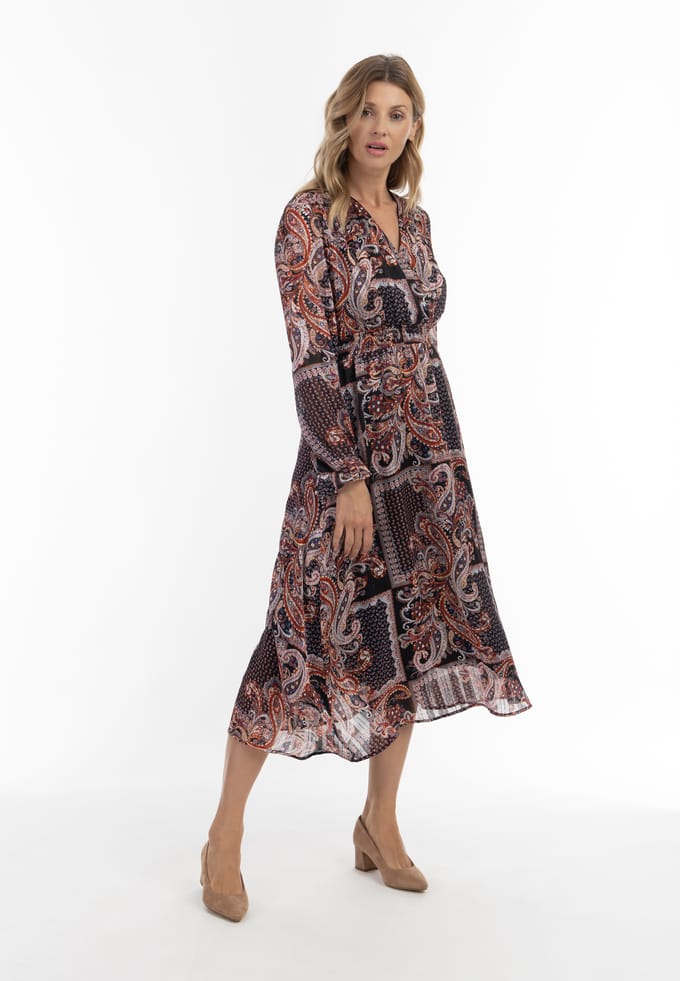 usha Maxi-jurk met paisleyprint nowles
