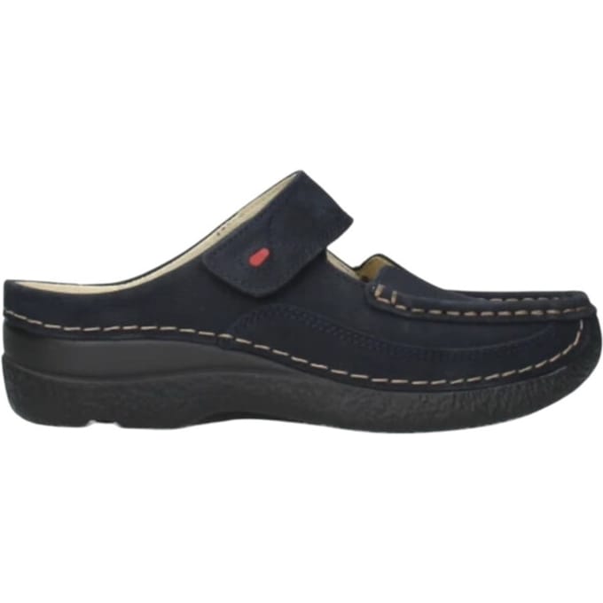 Wolky Klompen Roll Slipper blauw nubuck