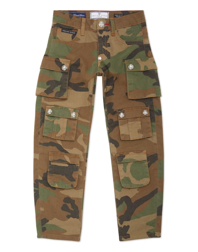Denim Cargo Broek Camouflage