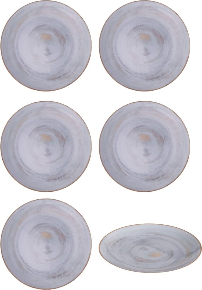 Bordenset 6 persoons - Dinerbord 27 cm - Porselein - Juntos Madera - Hazel & Bos