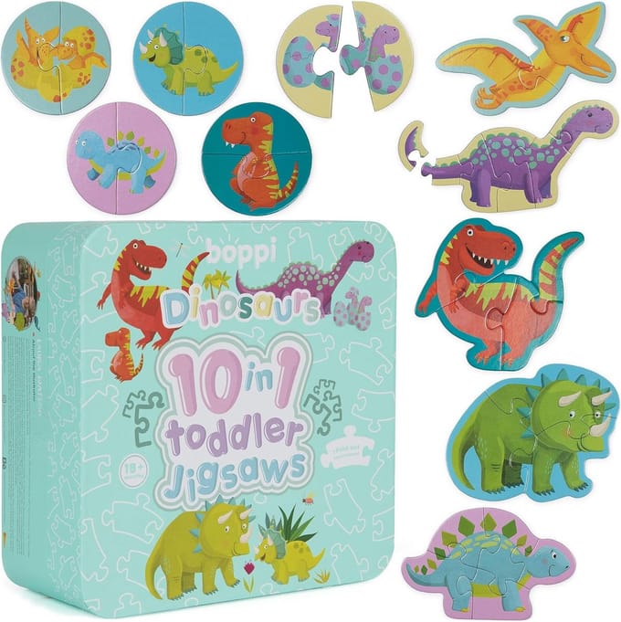 Progressieve Dinosaurus 10-in-1 Peuterpuzzels voor Ontwikkeling