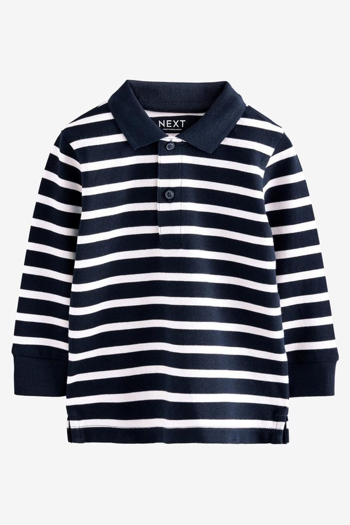 Next - Jongens - Poloshirt met lange mouwen - Blauw