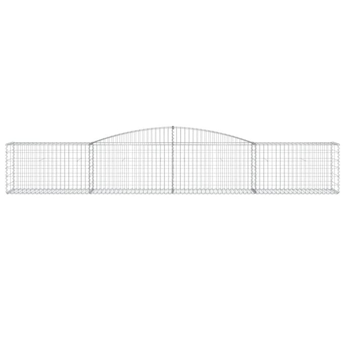 vidaXL - Schanskorven - 9 - st - gewelfd - 400x50x60/80 - cm - gegalvaniseerd - ijzer