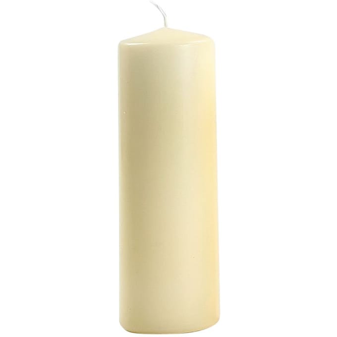 Pilaar kaars platte kop 100/50mm - Créme