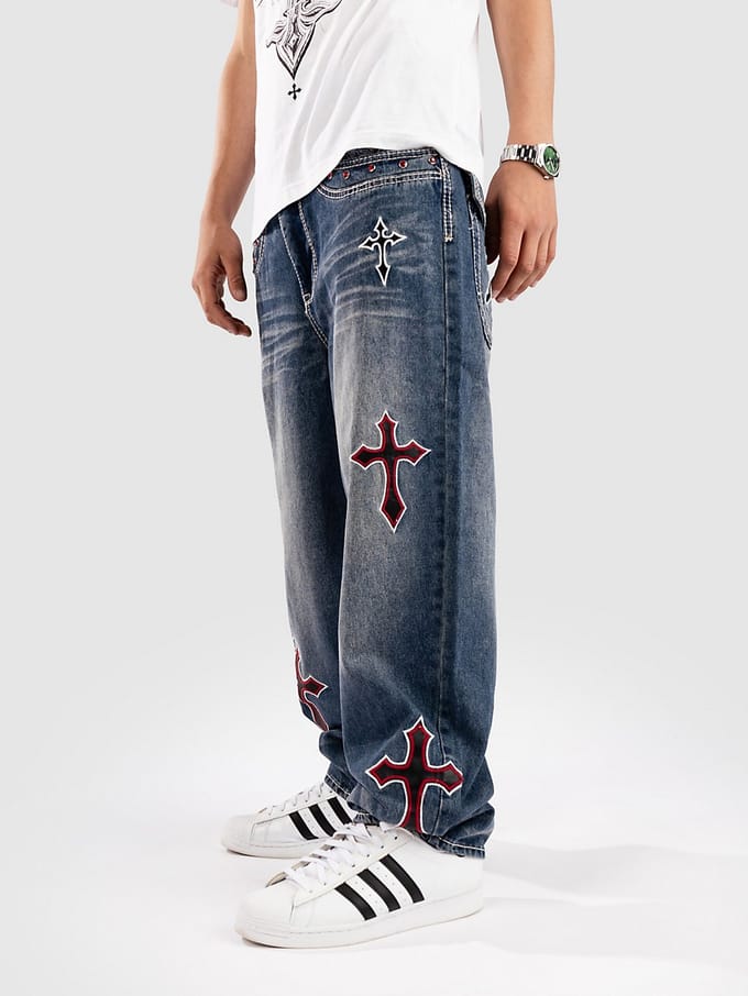 Ninth Hall Ambush Crosses Baked Jeans blauw