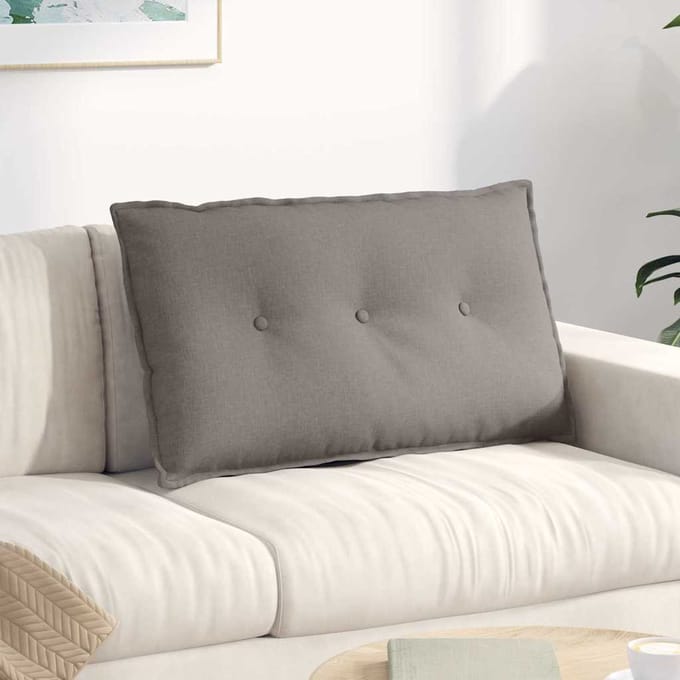 vidaXL - Rugkussen - Taupe - 200 - x - 19 - x - 50 - cm - Stof