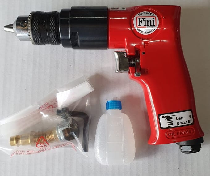 Fini boormachine 10 mm op luchtdruk