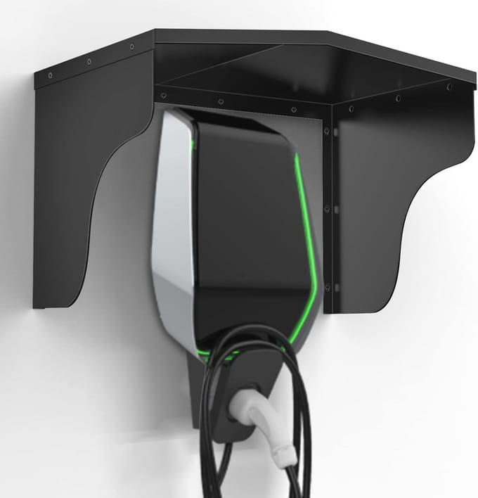 Weerbescherming Overkapping voor Laadzuil - Beschermdak voor E-auto Laadstation en Wandboxen
