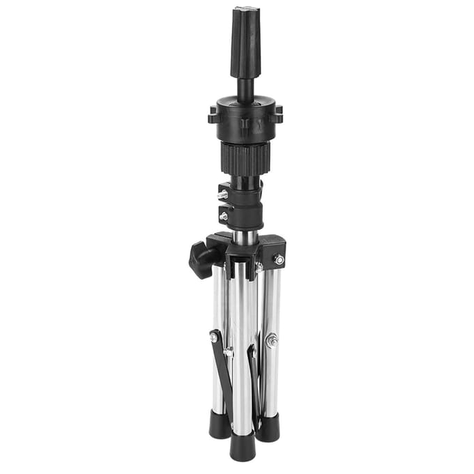 Kappers Oefenhoofd Houder Verstelbaar Salon Model Mannequin Hoofd Statief Standaard Zilver black