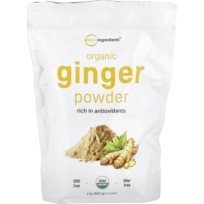 Micro Ingredients, Biologisch Gemberpoeder, 2 lb (907 gram) yellow
