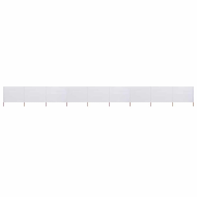 vidaXL - Windscherm - 9-panelen - 1200x80 - cm - stof - zandwit