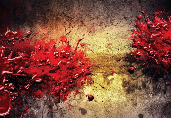Fotobehang Colour Splash Abstract | XL - 208cm x 146cm | 130g/m2 Vlies