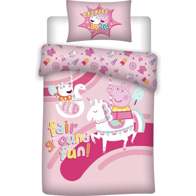 Peppa Pig Dekbedovertrek Fair Ground Fun 140 x 200 cm katoen