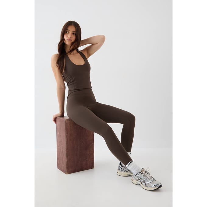 Dames DSGN Studio Ultra Sculpt Hoge Taille Legging | Espresso | Maat: Medium