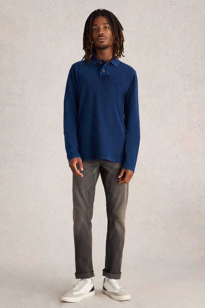 White Stuff Ls Utility Polo Deep Blue Taglia: S | Polo Outlet | Uomo | Blu