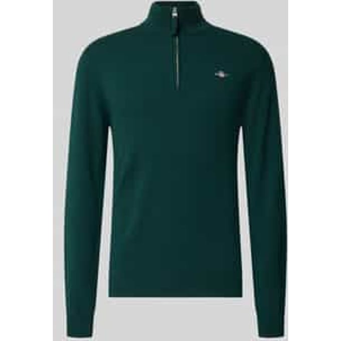 Gant Trui Superfijne Lamswol Half-Zip Groen / male