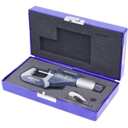 KS TOOLS Beugelmicrometer digitaal 0-25 mm - 300.0580