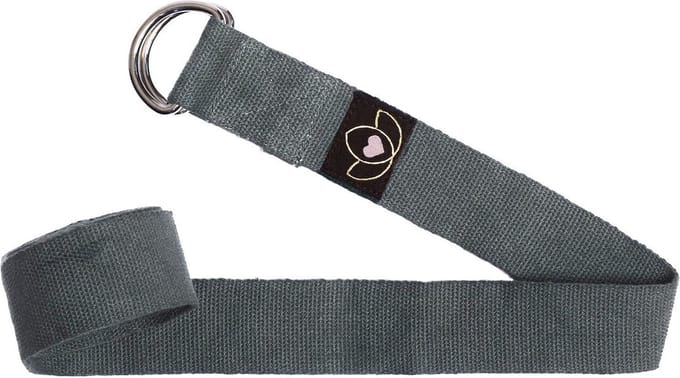 Yoga riem / strap extra lang antraciet - Lotus