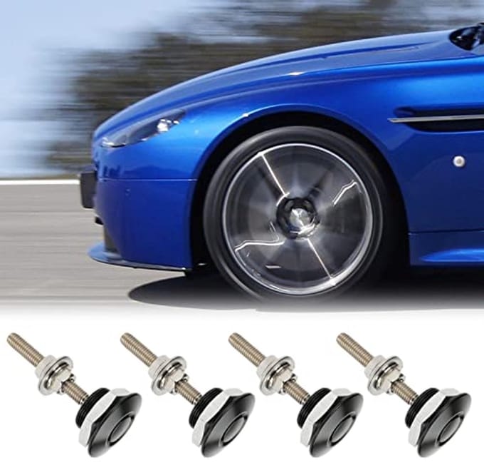 4-pack universele bumpersnelsluiting - autodeurbeveiliging - motorkapvergrendeling - autokentekenplaathouder.