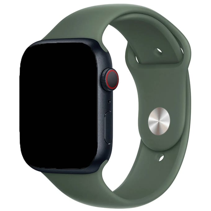 2+1 | Apple Watch Bandje - Siliconen - Olijfgroen