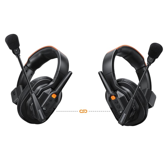 Intercom Headset Systeem, 2 stuks Full Duplex Communicatie Headset, ENC Ruisonderdrukking Intercom Headset Blijf Comfortabel met 24kHzCelsius16bit HD So