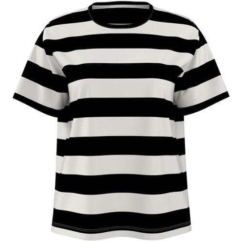 ESMARA Dames T-shirt (Zwart/gestreept, XS (32/34))