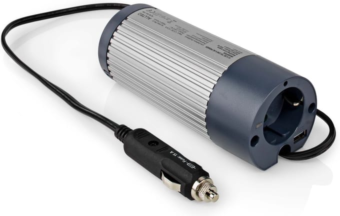 Omvormer - Sigarettenaansteker - 12 naar 230 Volt - 100 Watt - Allteq