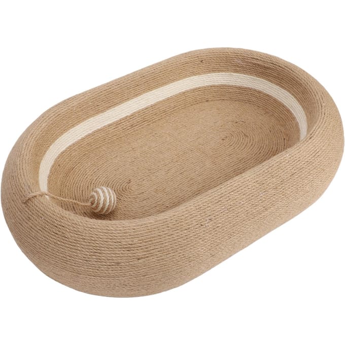 Sisal Krabbedeken met Bal Interactieve Bal Rond Ovaal Rust- en Krabmat Kom voor Thuis beige