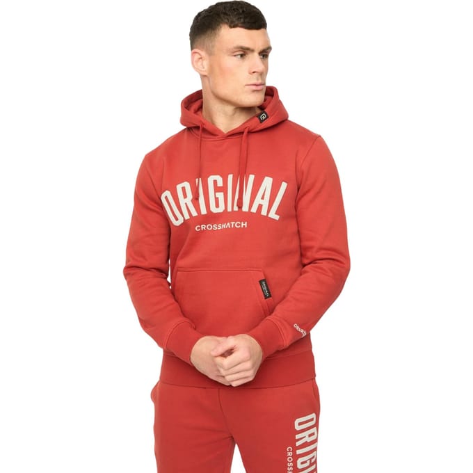 Crosshatch Heren Kensby Hoodie (Rood)