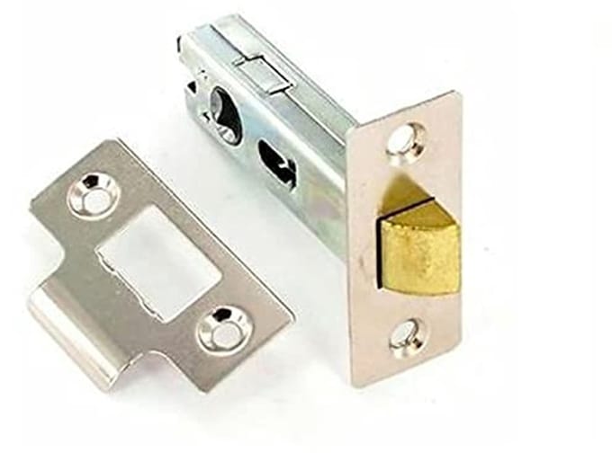 Buisvormig Deurslot 75 mm Vernikkeld Wit