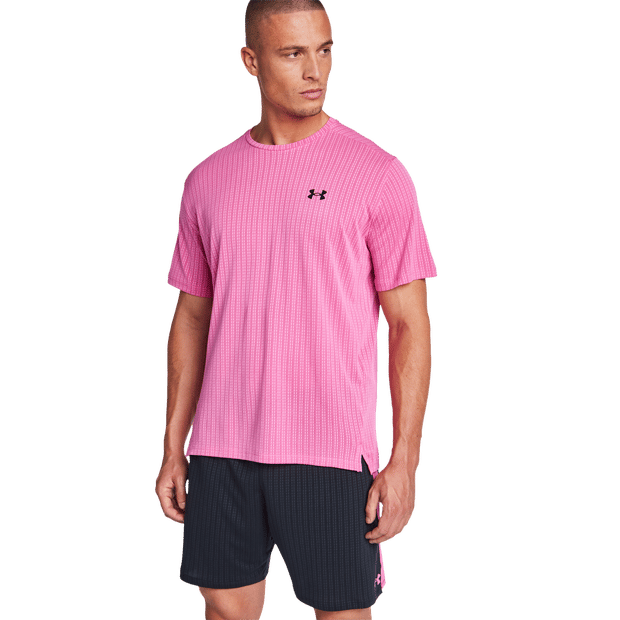 Under Armour Tech T-shirts Heren - Roze - Maat S - Poly Jersey
