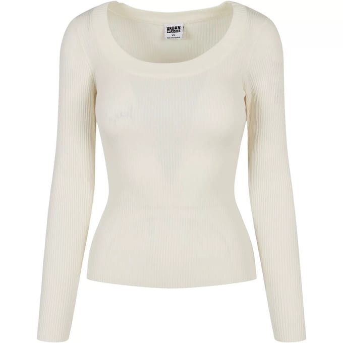 Urban Classics - Wide Neckline Sweater/trui - S - Creme