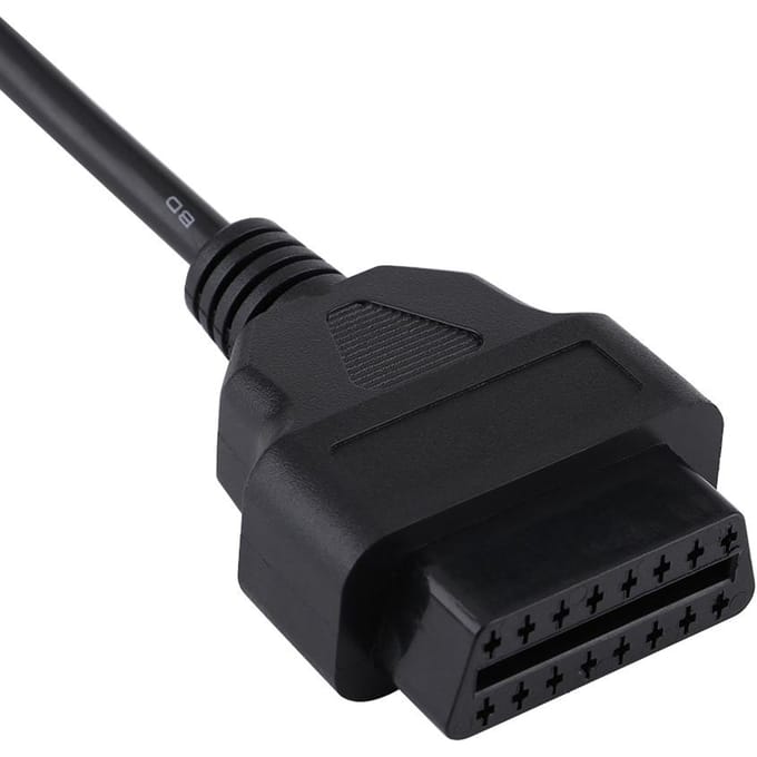38 Pin to 16 Pin OBD2 Adapter Connector Diagnostic Cable for Mercedes Benz black