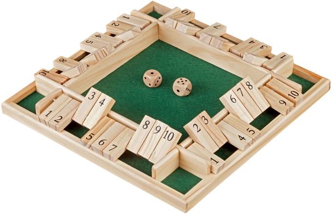 HOT Games Shut the Box 4 spelers 10 cijfers 29x29c.