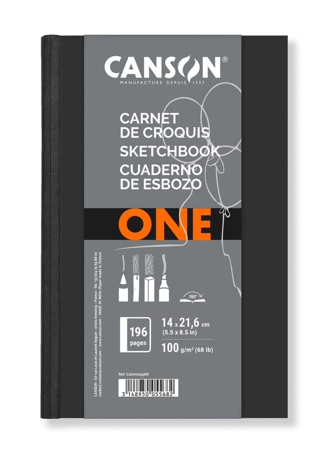 Schetsboek canson art book one hardcover 140x216mm | 6 stuks