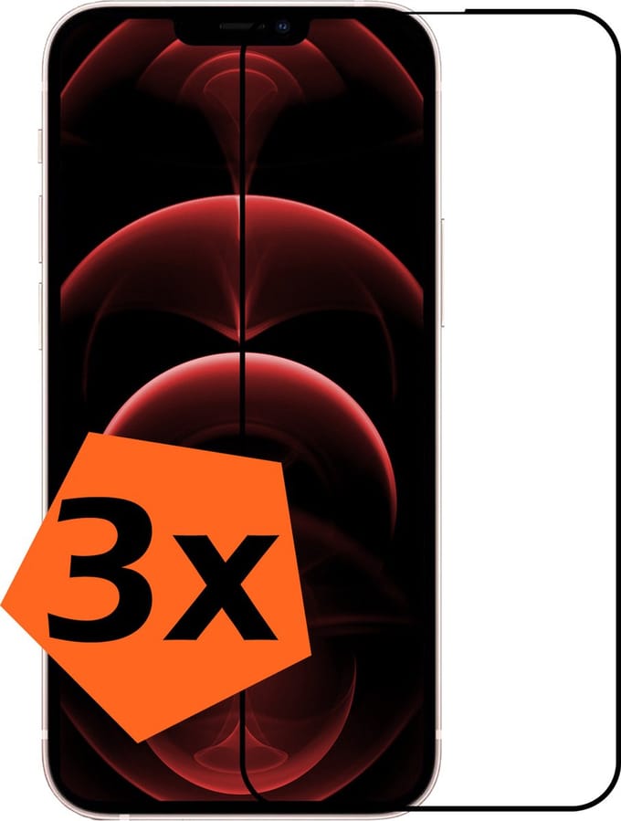 Screenprotector - 3 Stuks - Geschikt voor Apple iPhone 14 Plus - Full Cover - Gehard Glas - Beschermglas - Tempered Glass - Screen Protector