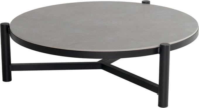 Carson koffietafel zwart dia. 126xH 38 cm Hartman