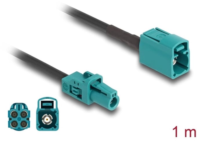 Delock Cable Mini FAKRA Z jack quad to FAKRA Z jack quad B-Type
