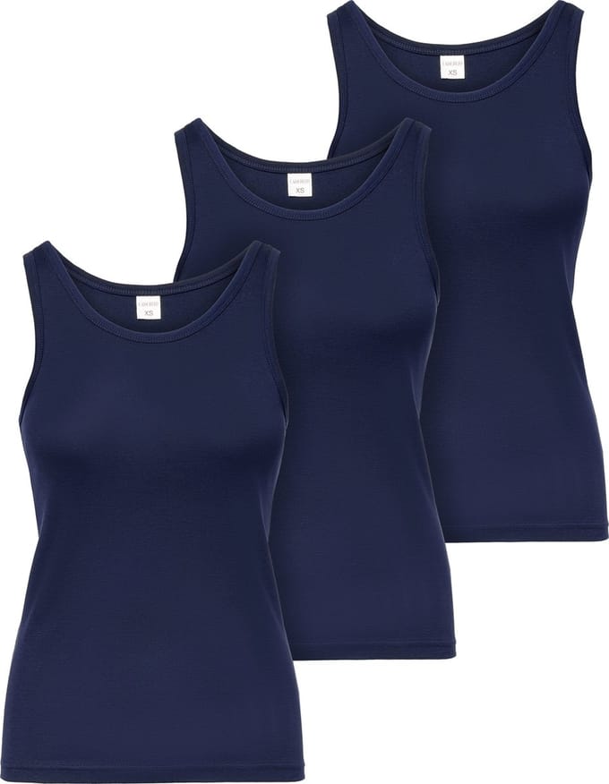 Ladeheid 3 pack Dameshemd Singlet-Onderhemd – Blauw – M - LA-LA40-262-US