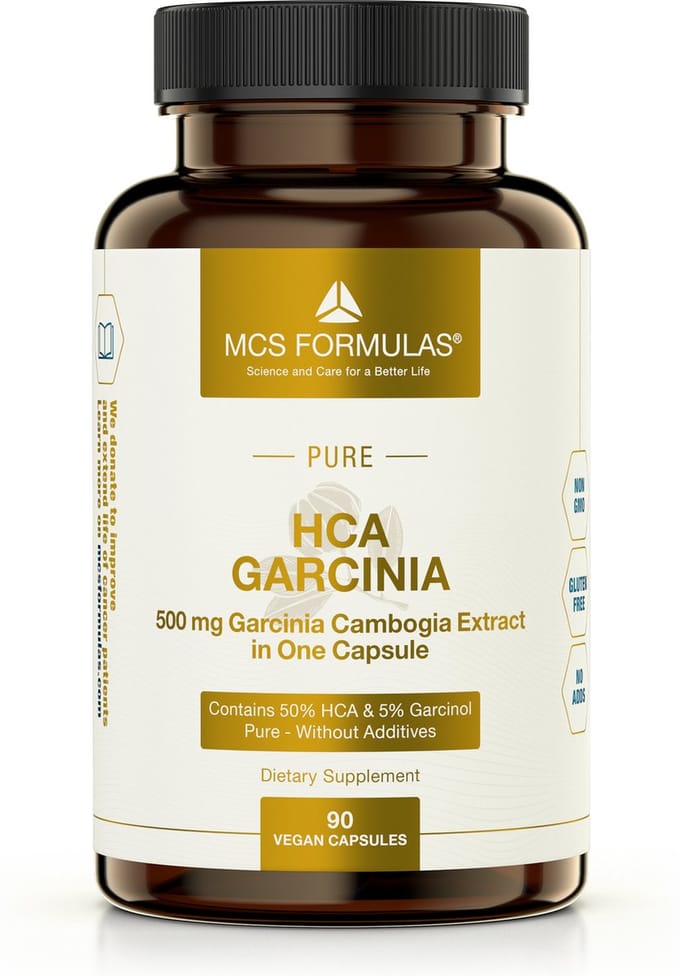 HCA Garcinia Pure - 510mg Capsule - Hydroxycitroenzuur Garcinia zuiver - Vegan - NO ADDITIVES