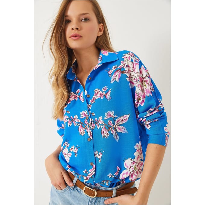 Overmaatse Poplin Shirt met Knopsluiting
