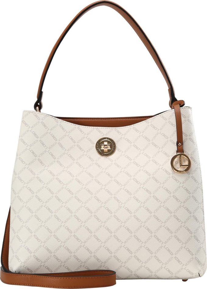 L.CREDI Schoudertas Filiberta Hobo White Wit