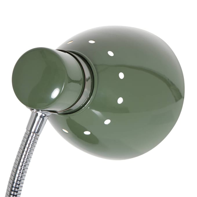 Tafellamp Spring 3391G Groen E27 fitting - Stoer, Kantelbaar, van Kunststof en Metaal - Steinhauer