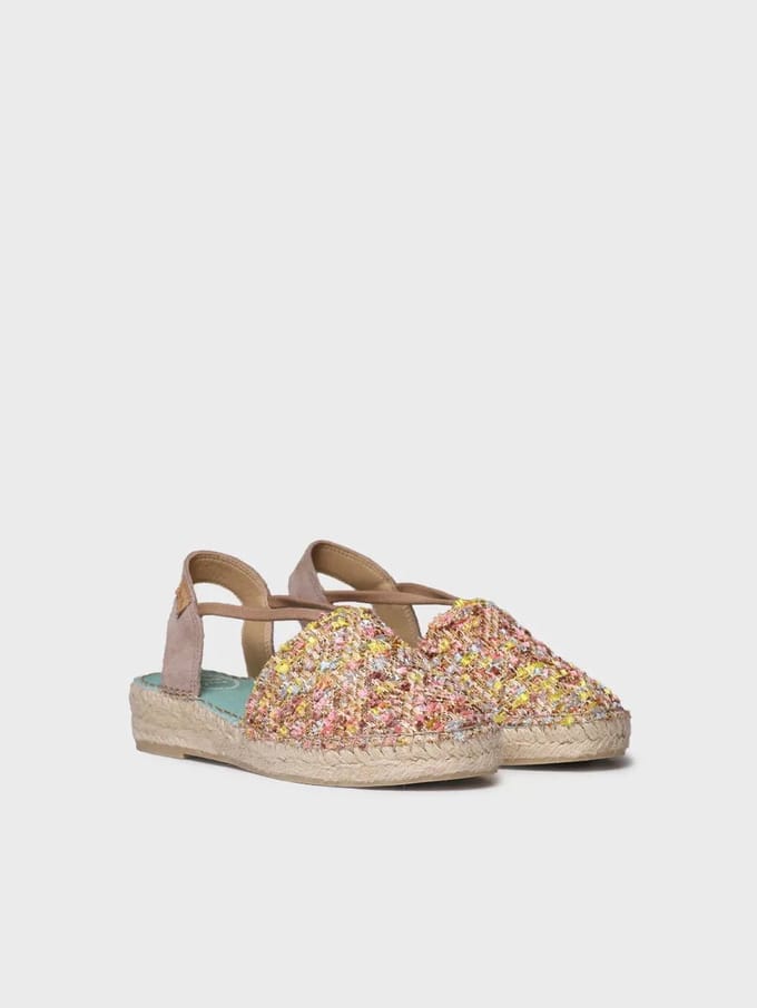 Veelkleurige espadrilles met elastiek aan de zijkant | ELSA-CO