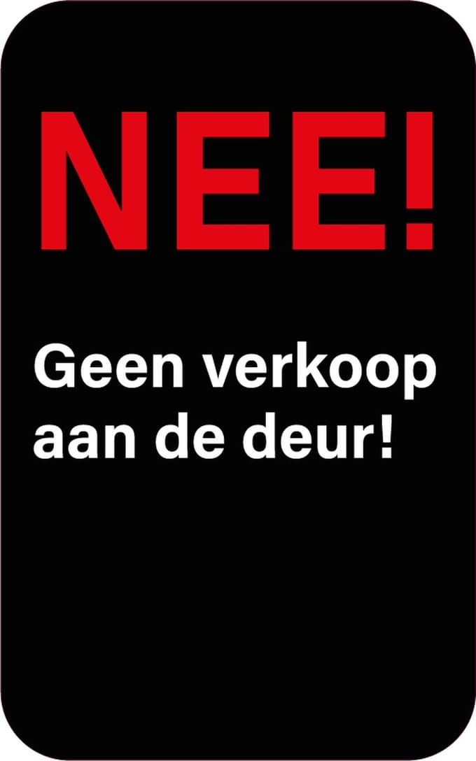 Geen deurverkoop sticker