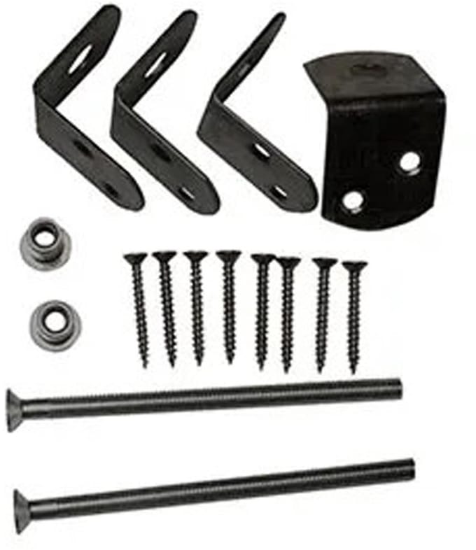 Uni-beslag set zwart + schroeven