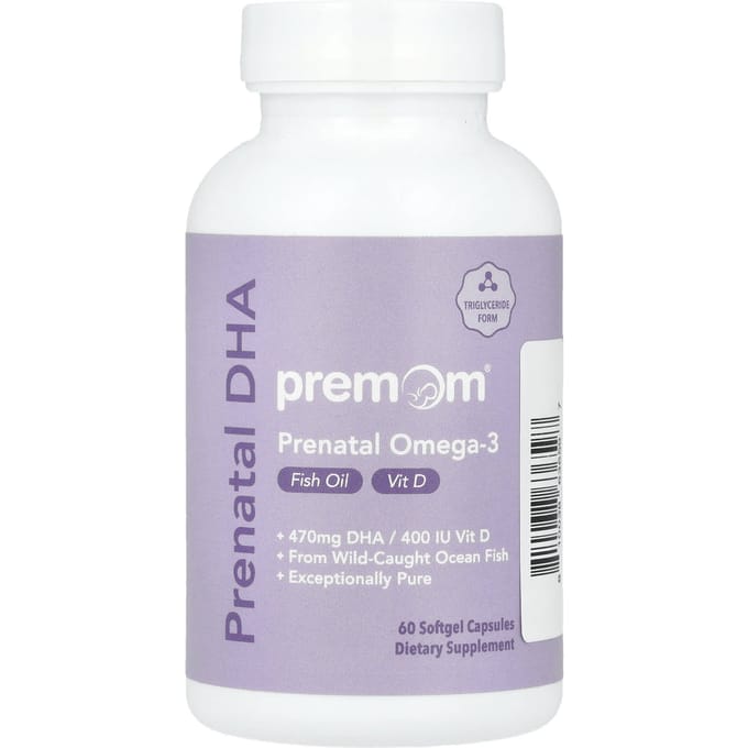 Premom, DHA pour femmes enceintes, 60 capsules molles