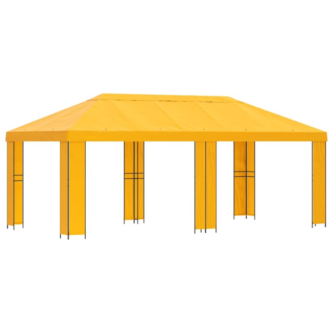 vidaXL - Tuinpaviljoen - 6 - x - 3 - m - Geel - Polyester - en - Staal - 190 - gsm