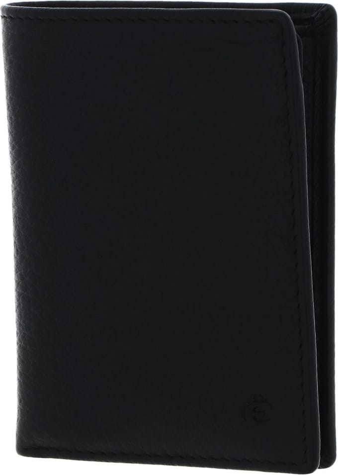 Esquire Leren Portemonnee Deer Cardsafe Wallet High Black Zwart
